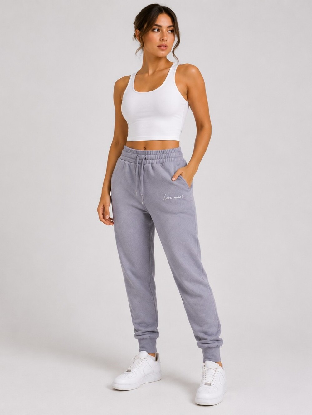 Harmony + Balance Gray Oversized Jogger Pants In Women's Medium